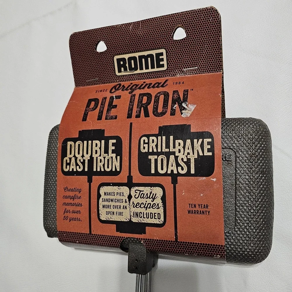 New Rome Original Pie Iron Double Cast Iron Campfire Cooker Grill Bake Toast